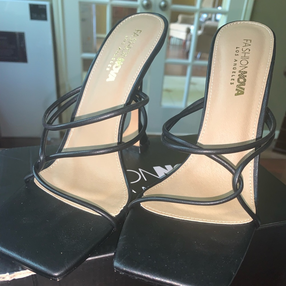 Black Square Toe Heels from Fashion Nova!